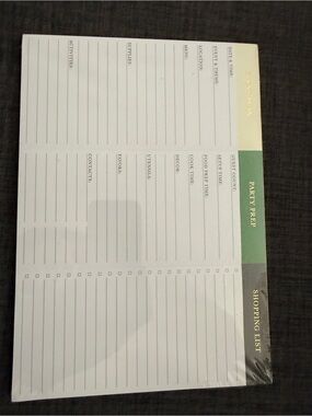NWT kate spade x target Party Prep & Shopping List Notepad - Green and Gold